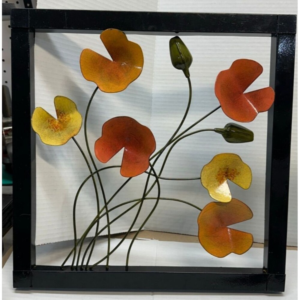 Metal Wall Decor Water Lyli Fower Decor